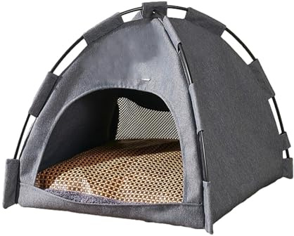 portatile Tipi per gatti – Cuccia portatile per cani, cuccioli, cuccioli, cuccia per gatti | Cuccia per gatti lavabile per interni, 42 x 42 x 38 cm, per gatti, cani, conigli