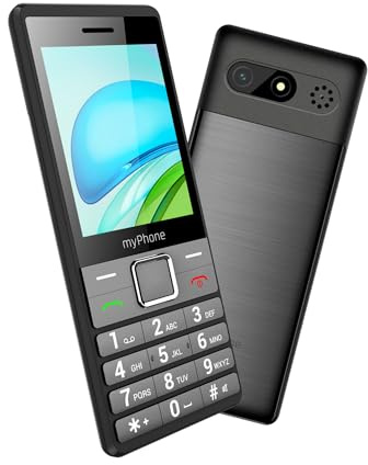 MP myPhone 7340 LTE Dual-SIM 4G, 1400 mAh, 48MB RAM, 128MB Memory, Max SD 64GB, speichert bis zu 300 Telefonnummern, IPS 2.8, Schwarz-Silber