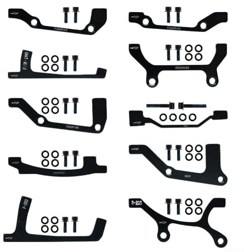 Adattatore per freno a disco in lega di alluminio, per mountain bike elettrica, kit di montaggio con staffa a pinza lavorata a CNC, compatibile con rotori da 160 mm, 160 mm, 203 mm, bici elettrica