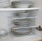 SmashingDealsDirect® 3 Tier Corner Kitchen Plate Rack Tidy Cupboard Shelf Insert Organiser (White)