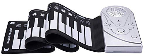 Yangers Piano enfant pliable silicone 49 touches, Clavier électrique Piano d'apprentissage, jouet musical éducatif Instruments de musique avec haut-parleur pour enfants débutants