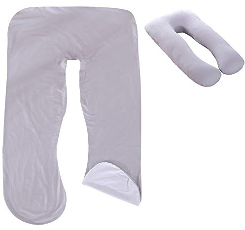 Housse de coussin de grossesse en forme de U,Couvercle d'oreiller de Forme de U pour allaitement 140 x 80 cm