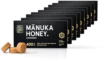 Manuka honey lozenges throat tablets MGO 400+ (UMF 13+) certified, 100% natural, made of 90% premium Manuka honey