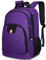 Della Gao Mochila portátil, mochila de viaje de negocios con ranura de carga USB, mochila resistente al agua para hombres y mujeres, se adapta a portátiles de 15,6 pulgadas, morado
