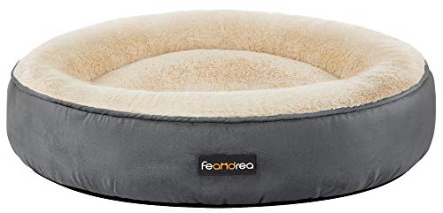 Feandrea Cuccia per Cani, a Forma di Ciambella, 70 cm, Grigio Scuro PGW070G02