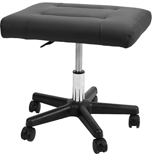 VIVO Repose-pieds mobile et ergonomique avec roulettes, tabouret de bureau réglable en hauteur avec rembourrage épais