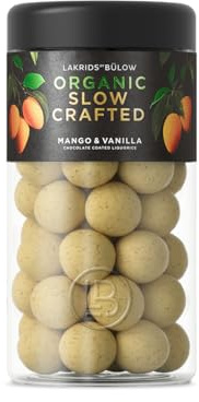 LAKRIDS BY BÜLOW - Mango Vanilla - 265g - Slow Crafted Bio-Lakritze umhüllt von Schokolade
