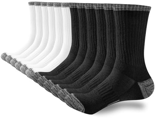 inaWarm Womens Walking Socks 6 Pairs, Ladies Hiking Socks Breathable Cushioned thermal Cotton Socks，Outdoor Sports Anti-Blister Thick Multi Performance Athletic Boot Socks