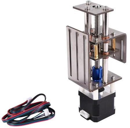 Knadgbft CNC-Z-Achsen-Schiebetisch, CNC-FräSer-Kit, DIY-FräSen, Kleines ÜBertragungsmodul, 100 Mm Abstand, HolzfräSer, Z-Achsen-Motor