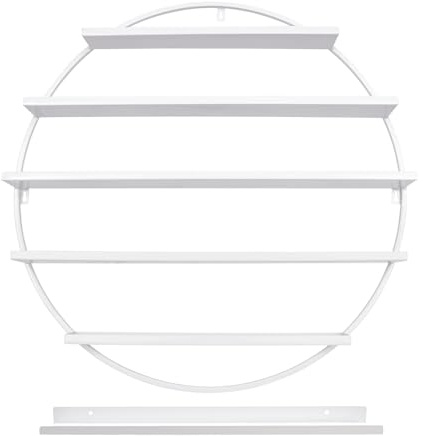 DeeDuud Étagère murale ronde à 5 niveaux pour vernis à ongles - Permet 160 bouteilles de vernis à ongles - Contient 3 supports et 3 barres pour magasin de cosmétiques, salon de manucure, bijoutier