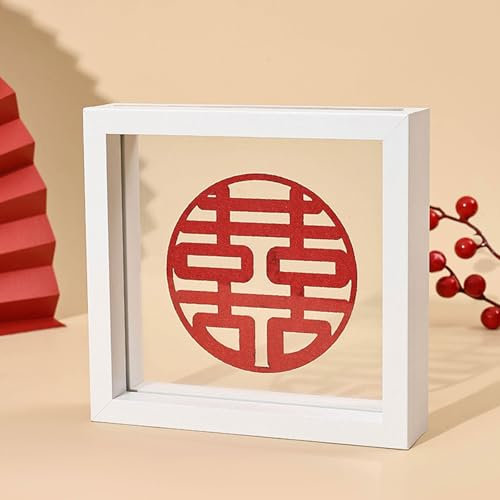 Machtiging Cornice Portafoto in Vetro Bifacciale,Cornice Portafoto Trasparente Bifacciale,Floating Cornice Portafoto,di Legno,Effetto Fluttuante,Adatto per Certificati Adesivi Cartoline