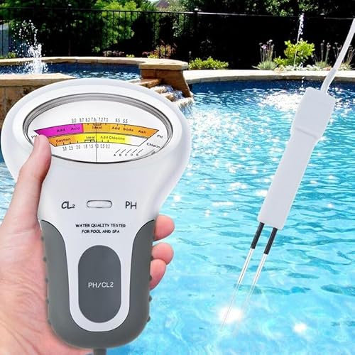 Testeur de qualité d'eau piscine pH et teneur en Chlore électronique câble 13 cm