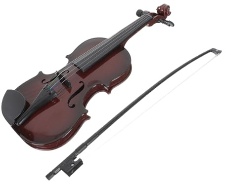 TOBBOMEY Violino Giocattolo Simulato con Corde Regolabili per Strumento Musicale Educativo per Principianti Sviluppo Interesse Musicale Dimensioni Colore Casuale