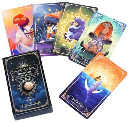 Generisch Cartas de tarot para principiantes, cartas de oráculo, juego de adivinación, juego de cartas, para niños, mujeres, hombres, hogar, viajes, fiestas, meditación, guía espiritual