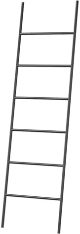 Toallero de metal con escalera independiente de 6 niveles para dormitorio y sala de estar, soporte de secado de toallas y ropa inclinada para decoración del hogar (50 x 170 cm, negro)