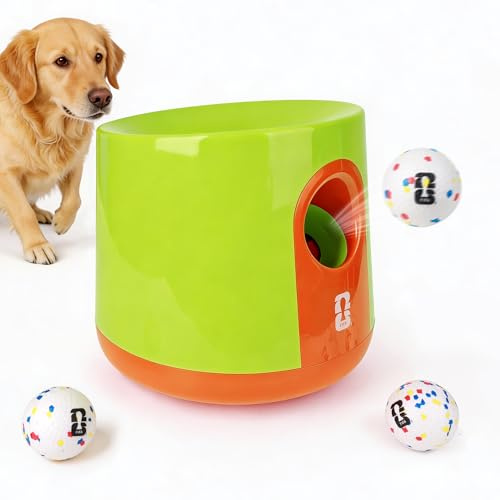 Official FIFA Edition Automatic Dog Ball Launcher with 3PCS Rubber Fetch Soccer Balls, Ball Thrower Machine Interactive Dog Toy for Mental & Physical Exercise, Launches Up to 64ft