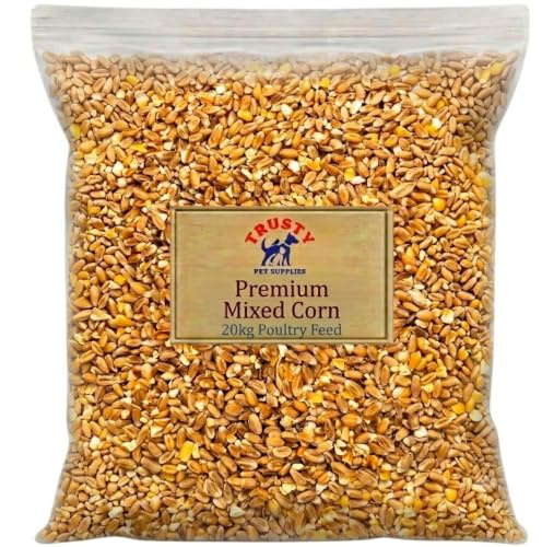 Mixed Corn for Chickens 20kg | Premium Poultry Feed for Hens, Ducks & Geese | Chicken Corn & Chicken Food | Trusty Pet Supplies
