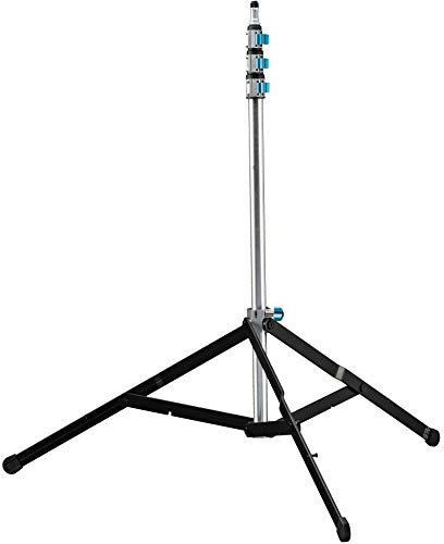 Bresser BR-LS310 Pro F004343 - Trípode para lámpara (Aluminio, Altura Regulable de 98,5 a 310 cm, con suspensión de Aire y Adaptador de Espiga)
