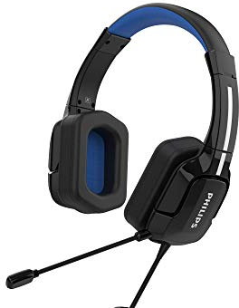 Philips TAGH401/00 - Lightweight Over-Ear Gaming-Headset mit immersive Surround und einstellbarem Kopfband, schwarz