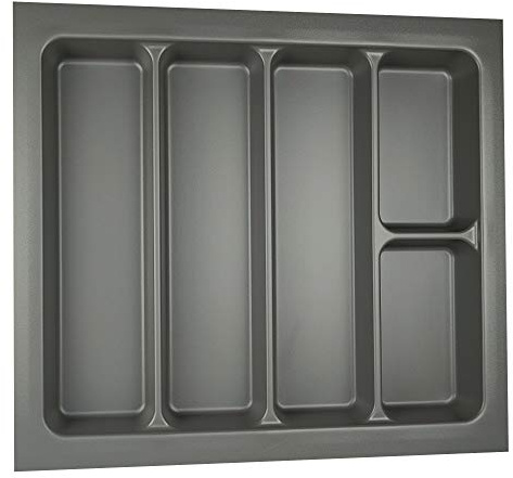 Wunsch-Kasten Besteckeinsatz nach Maß Besteckkasten für 60er Schubladen Universal Personalisierbar Grau