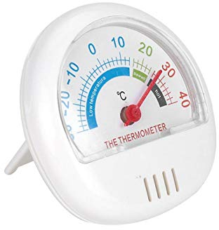 Dial Refrigerator Thermometer, Mechanical Kitchen Refrigerator Freezer Thermometer Plastic Dial Thermometer for Home, Kitchen, Restaurants Temperature Monitoring