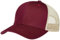 Pembroke® Trucker Cap, Herren und Damen, Hat, Kappe, Unisex, Baumwolle und Mesh, Verstellbarer Verschluss, Weinrot/Beige