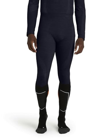 FALKE Wool-Tech Long M Ti lana filo funzionale asciugatura rapida 1 pezzo, Calzamaglia Uomo, Blu Space Blue 6116, XXL