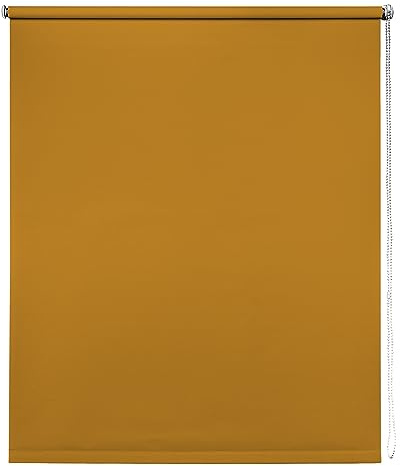 Ochre Thermal Blackout Roller Blind - 150cm width x 165cm drop | Ochre thermal blackout roller blind. 150cm width x 165cm drop. Suitable for recess or face fitting. Energy efficient.
