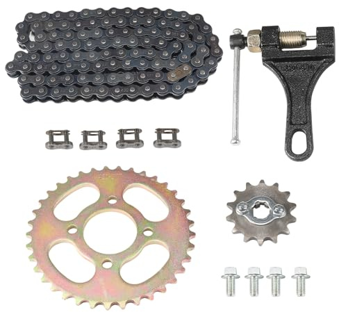Relibupdater Pignon arrière 420 37 dents, chaîne 96L, pignon avant 14T kit pour quad ATV 70 90 110 125CC