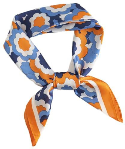 MEDUOLA Echarpes et Foulards femme style vintage Satin Foulard Carré Moyen Élégant au Toucher Soie 70×70 cm