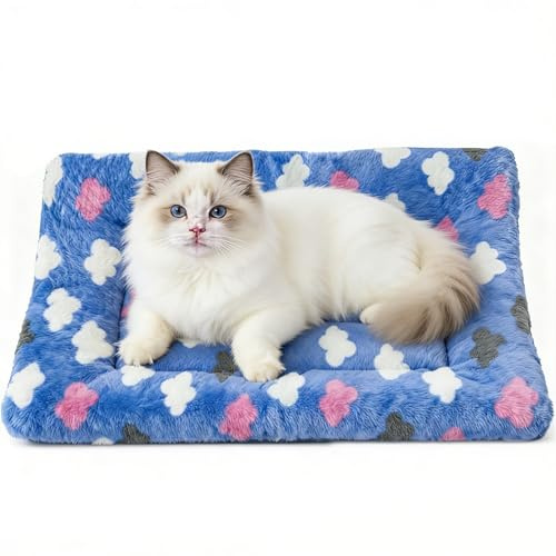 Saituo Home Coperta Cane per Cani e Gatti, Coperta Gatto in Pile, Lavabile, 60 X 40 CM, Coperte Morbida e Calda Flanella, Fodera per Cani di Piccola Taglia, Gatti, Cuccioli (Nuvole)