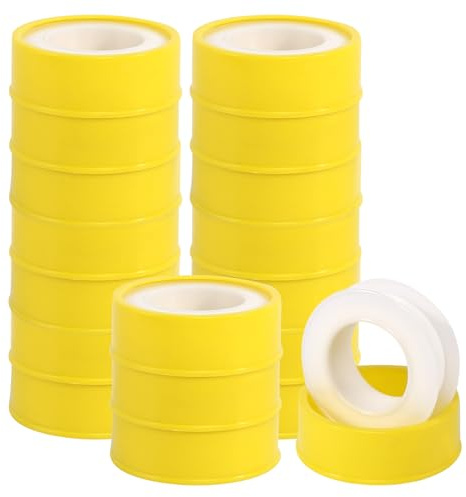 HFDONGL 18 rotoli di nastro in teflon, filo di tenuta per filettatura, PTFE, impermeabile, per sistemi di riscaldamento e sanitari (12 mm x 0,1 mm x 10 m)
