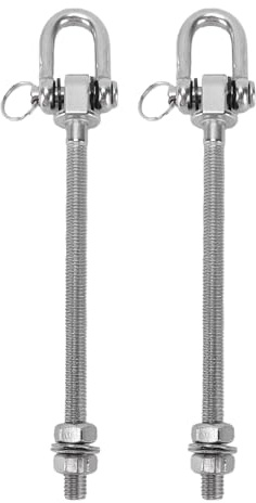 Ausla 2 St Gångjärn, Svänghängkit 680kg/1500LB 150mm D-typ med Lager 180° Rotation för Sandsäck Yogahängmatta Stol