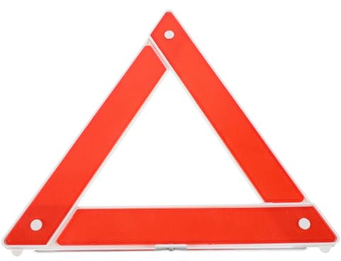 HONMEET Triangolo di Emergenza Portatile per Auto in Plastica e Metallo Rosso, Facile da Smontare, per Parcheggio su Strada e Situazioni di Sicurezza Stradale
