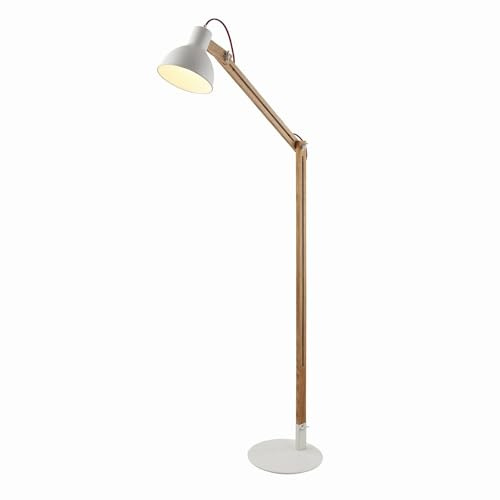 Lindby Lampadaire Bois Shivanja (Moderne) en Marron e. a. pour Bureau (1 lampe,à E27), Sur Pied Lampe a de Sol