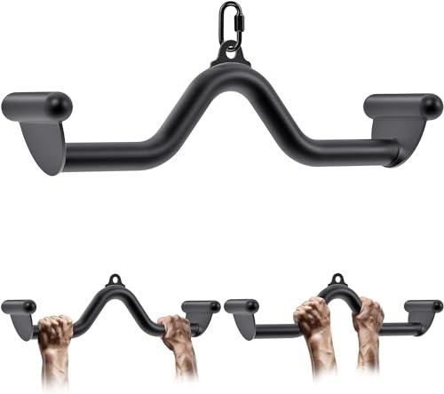 SELEWARE 20 LAT Pull Down Bars, Cable Machine Attachment, Multifunction Back Strength Training Bicep Triceps Ergonomic Handle Grips, Heavy Duty Steel Lat Pulldown Bar for Home Gym Fitness Workout