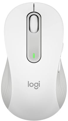 Logitech Signature M650 L for Business kabellose Maus, für große Hände, Logi Bolt, Bluetooth, SmartWheel, für Linkshänder - weiß [Bulk]