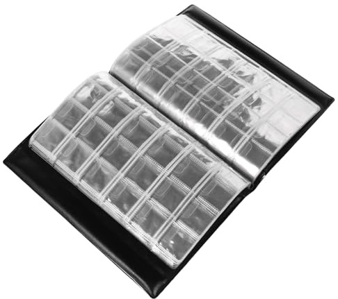 Vaguelly Álbum De Colección De Monedas De Gran Capacidad Bolsillos Transparentes Organizador De Billetes y Monedas Funda De Resistente para Coleccionistas