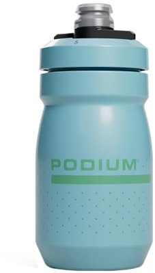 CAMELBAK Podium Bouteille d'eau de vélo 445 ml – Facile à presser – S'adapte à la plupart des cages de vélo, bleu cristal
