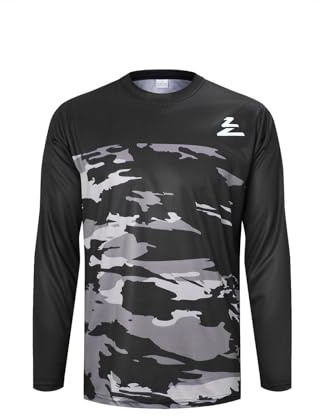 ZesiikLvie MTB Trikot Herren Fahrradbekleidung Radtrikot Herren Langarm Moto MX Downhill Enduro Jersey Atmungsaktiv Schnell Trocknend