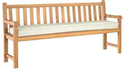 vidaXL Set di Cuscini per Pallet 2 PCS Crema 180 x 40 x 8 cm, Cuscini per Giardino e Terrazza, Set Rectangolari, Comodi e Resistenti, Perfetti per Esterni
