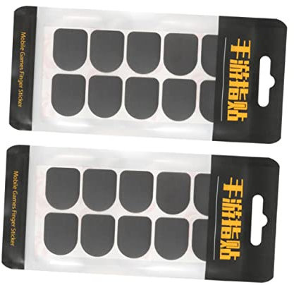 DOITOOL 2 Autocollants De Doigt De Jeu Mobile Accessoires Doigtier De Jeu Manches De Pouce Poignée Couverture pour Manchon De Doigt D'écran Tactile Manchon De Pouce Fibre De Carbone Grey