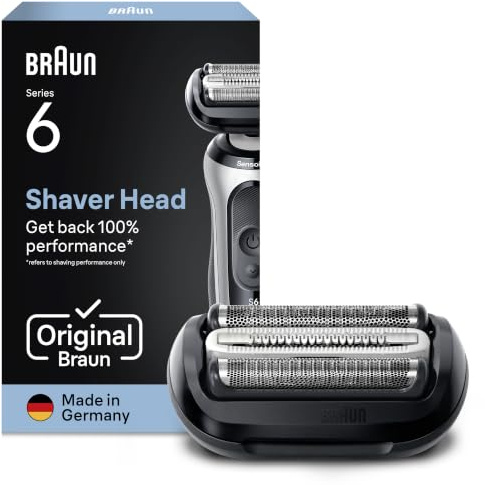 Braun Serie 6 64b, Testina Braun Serie 6 Originale per Rasoio Elettrico Barba, Recupera Il 100% delle Prestazioni del Tuo Regolabarba Uomo, Compatibile con I Rasoi Series 6 60-, 61-, 62-