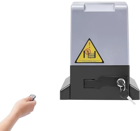 Jiumxliu Motore automatico per cancello scorrevole Attuatore elettrico per porta del garage fino a 1600 kg 12 m di lunghezza della porta Funzionamento silenzioso sotto 50 dB incl. telecomando
