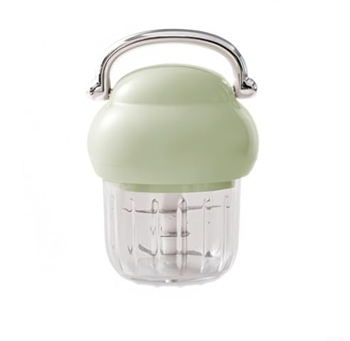 Hachoir à ail électrique rechargeable par USB pour hacher viande, fruits, légumes et piment, avec pièces détachables pour un nettoyage et un rangement faciles (vert)