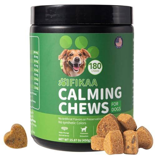 Pernimon Calming Dog Treats, 180 Count Dog Calming Tablets that Work, Anxiety and Stress Relief for Dogs Calming Care, Helps Dog Reduce Stress, Thunder, Barking, Separation - Chicken Flavor