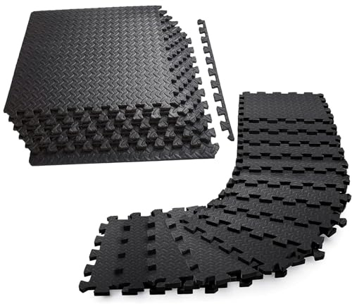 Esterilla Fitness Puzzle para Suelos de Gimnasio[30 x 30 cm] 20 Tatami Puzzle Alfombra Espuma Suave para Salas y máquinas de Fitness - Antideslizante