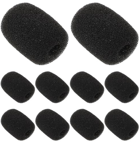 TINEASUR Copertura Antivento per Microfono Auricolare Vimoto V3-v9s, Set 10 Pezzi Schiuma Mini Filtro Anti-pop Compatibile Microfono Casco, Accessori Audio per Cancellazione Rumore e Uso