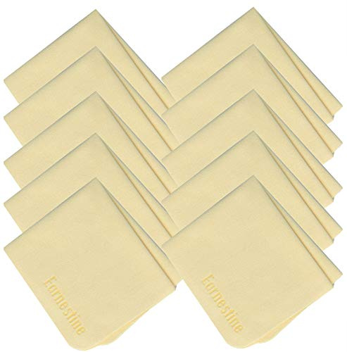 Earnestine 10 Pack 6 x 7 Premium Thick Microfiber Eyeglasses Cleaning Cloth for Glasses,Safe No Color Bleeding Eyeglass Cloth, Soft Microfiber Eyeglass Cloths,Lint Free Lens Cloth