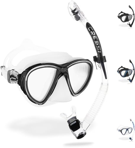 Cressi Quantum + Itaca Ultra Dry Combo - Schnorcheln Combo Set, Transparent/Schwarz, Einheitsgröße, Unisex Erwachsene